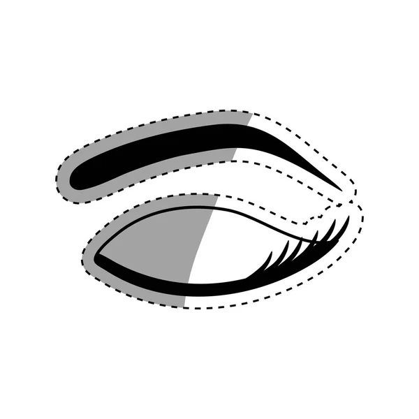 Detailní záběr oka žena — Stockový vektor