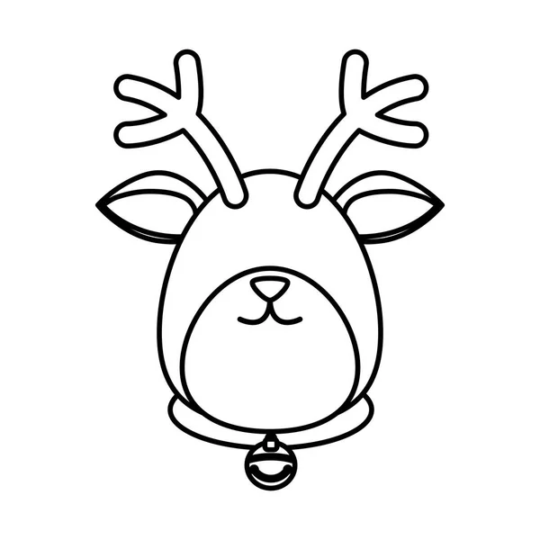 Reindeer xmas cartoon — Stock Vector