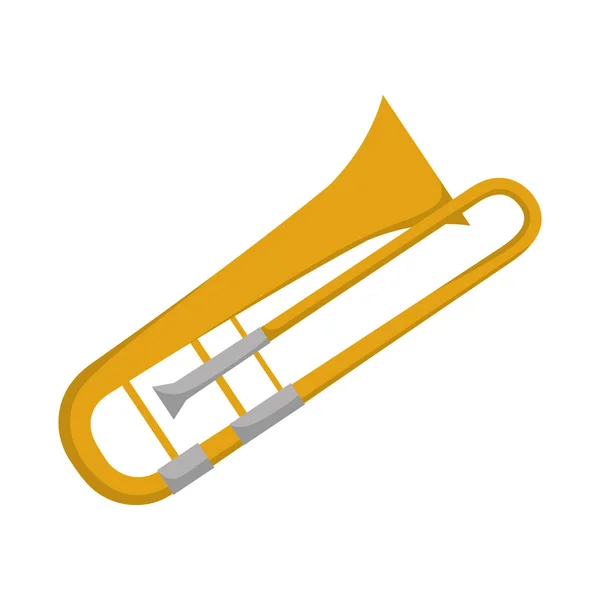 Trumpet music instrument — Stock Vector