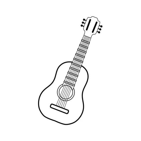 Instrumento de música guitarra — Vetor de Stock