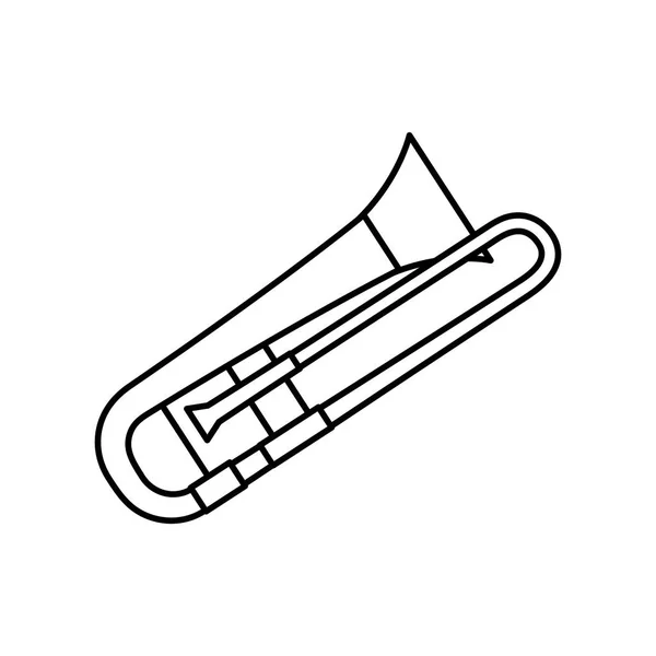Instrumento de música trompete —  Vetores de Stock