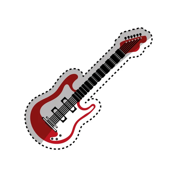 Electric guitar music instrument — Stock Vector