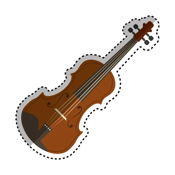 Violino strumento musicale — Vettoriale Stock