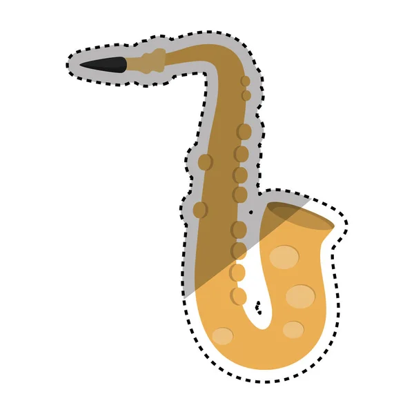 Instrument de musique saxophone — Image vectorielle