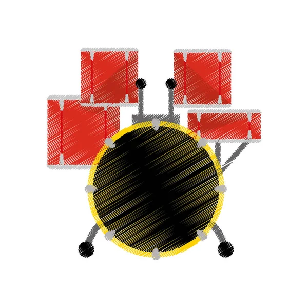 Instrumento de música de baterista —  Vetores de Stock