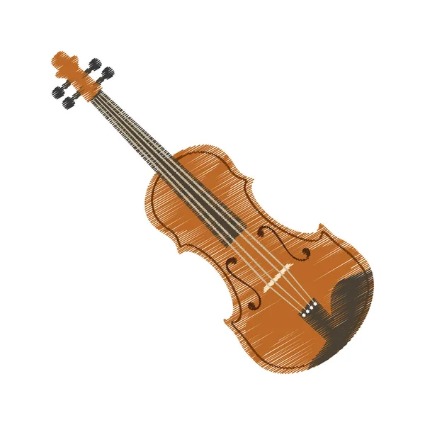 Instrumento de música violino — Vetor de Stock