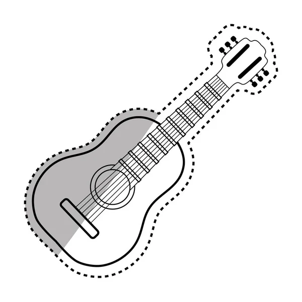 Guitare instrument de musique — Image vectorielle