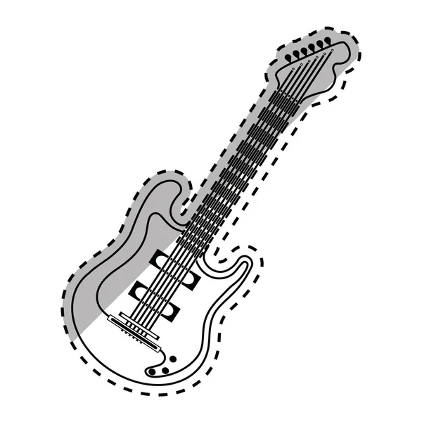 Elektromos gitár hangszer — Stock Vector