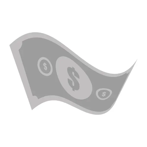 Dollar américain billet d'argent couleur grise — Image vectorielle