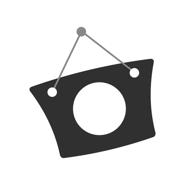 Сінгборд етикетка порожній висячий сірий колір — стоковий вектор