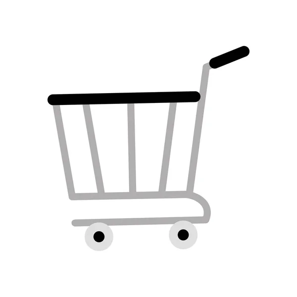 Shopping cart online delivery market gray color — Stock Vector