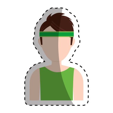 Adam spor kafa bandı ile