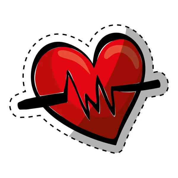 Cardiología médica latidos del corazón — Archivo Imágenes Vectoriales