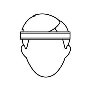 Adam spor kafa bandı ile