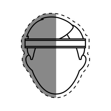 Adam spor kafa bandı ile