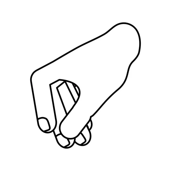 Hand som håller något — Stock vektor