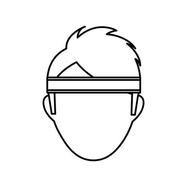 Mann mit Sport-Stirnband — Stockvektor