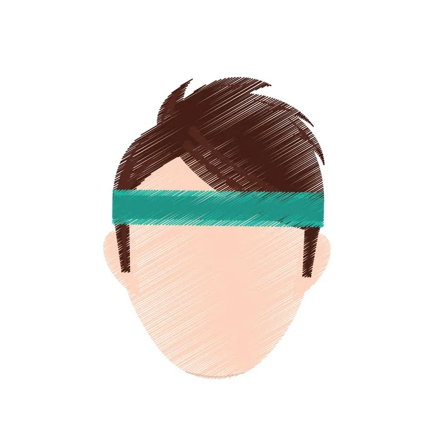 Homem com headband esporte —  Vetores de Stock