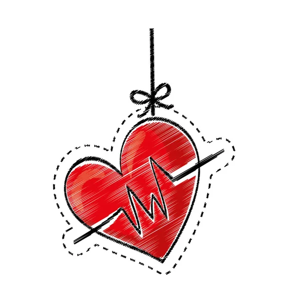 Tıbbi Kardiyoloji kalp atışı — Stok Vektör