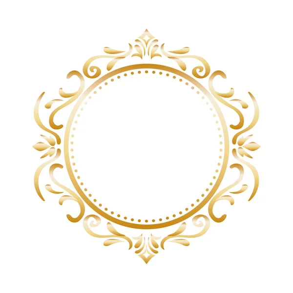 Arany díszítő insignia — Stock Vector