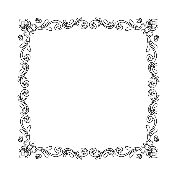 Ornamental border insignia — Stock Vector
