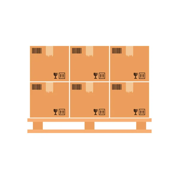 Delivery box shipping — Stock Vector