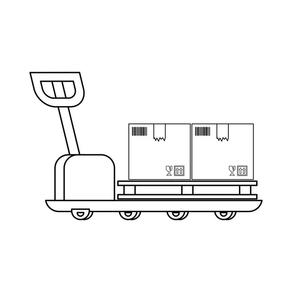 Cargo weight balance — Stock Vector