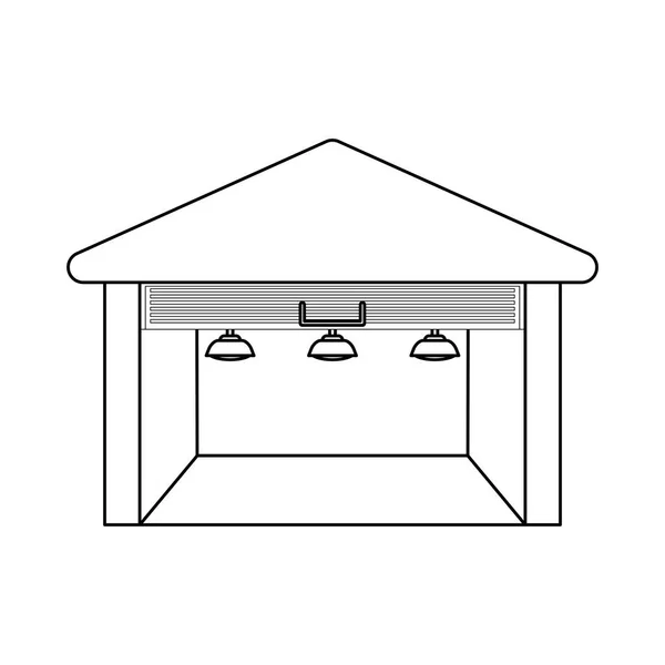 Entrepôt bâtiment de livraison — Image vectorielle
