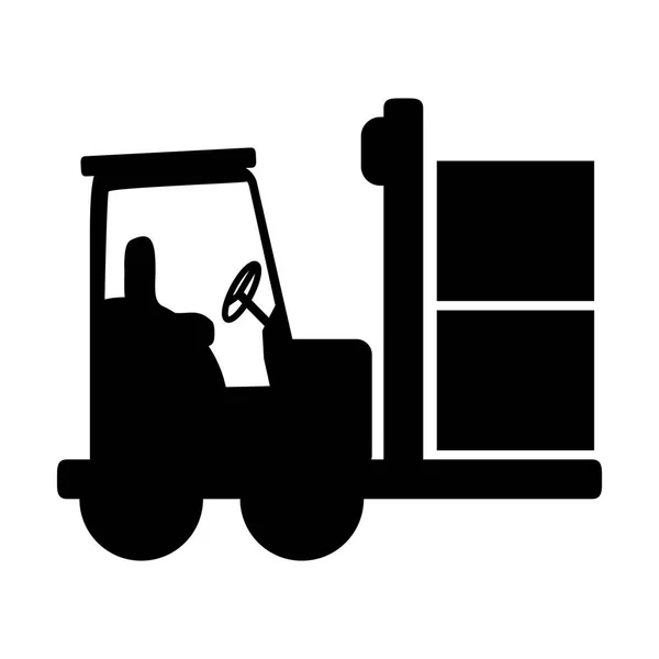 Forklift delivery cargo — Stock Vector