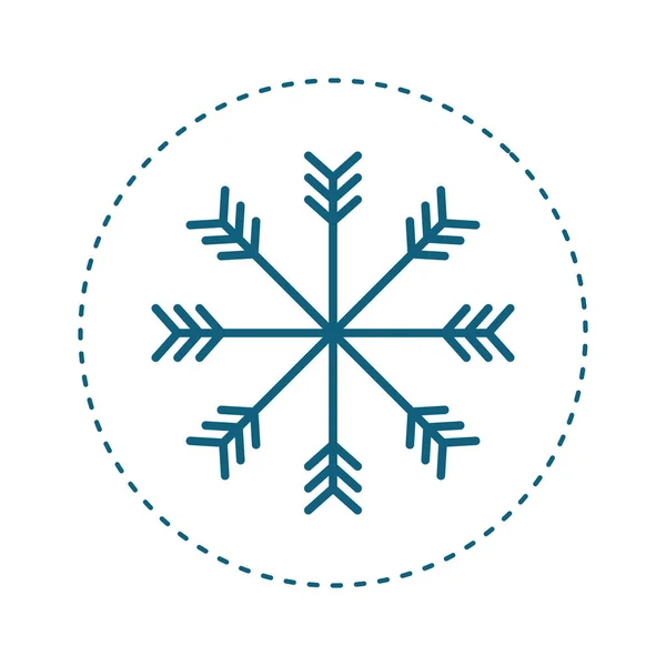Νιφάδα χιονιού εικονίδιο εικόνας — Διανυσματικό Αρχείο