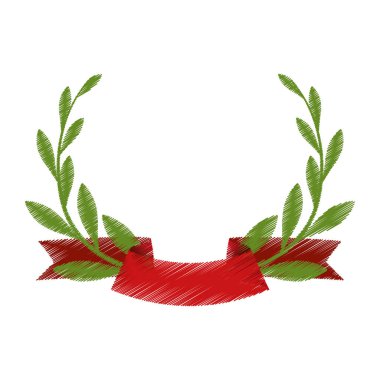 yaprakların dekoratif çelenk