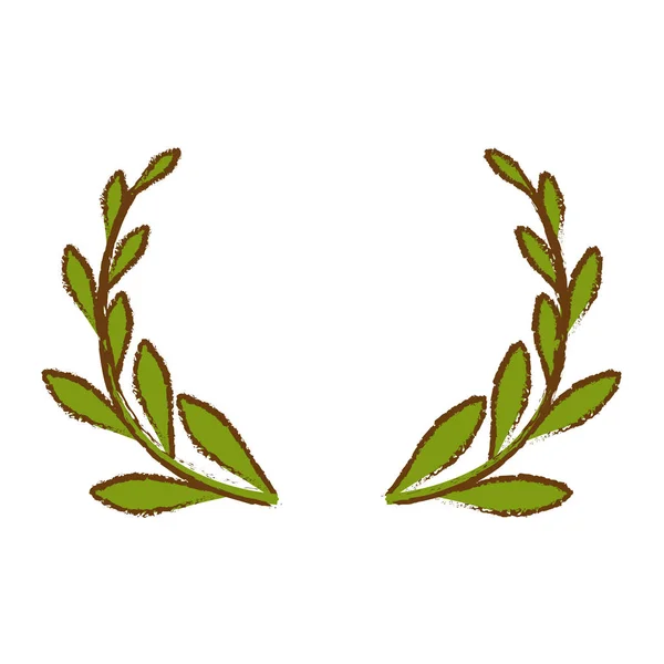 Dekorativer Kranz aus Blättern — Stockvektor