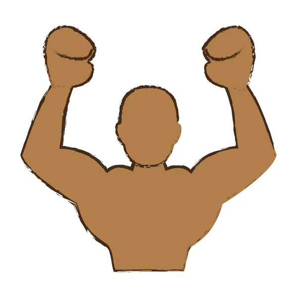 Icona del giocatore di boxe — Vettoriale Stock