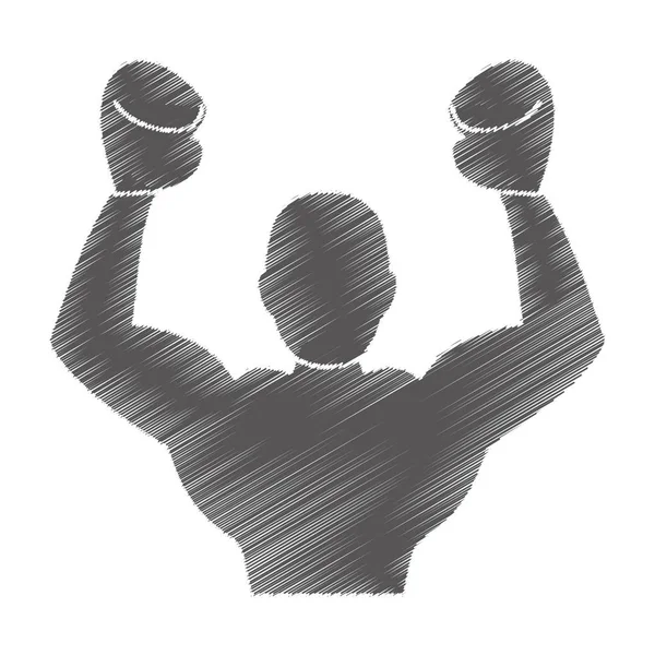 Boxing player icon — Stock Vector