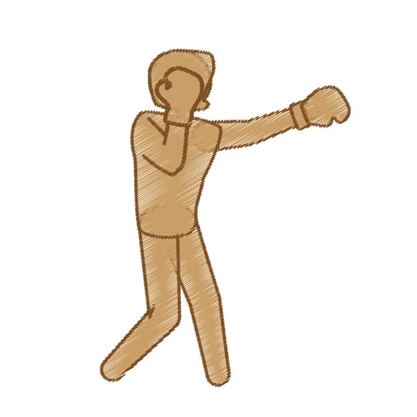 Икона боксёра — стоковый вектор