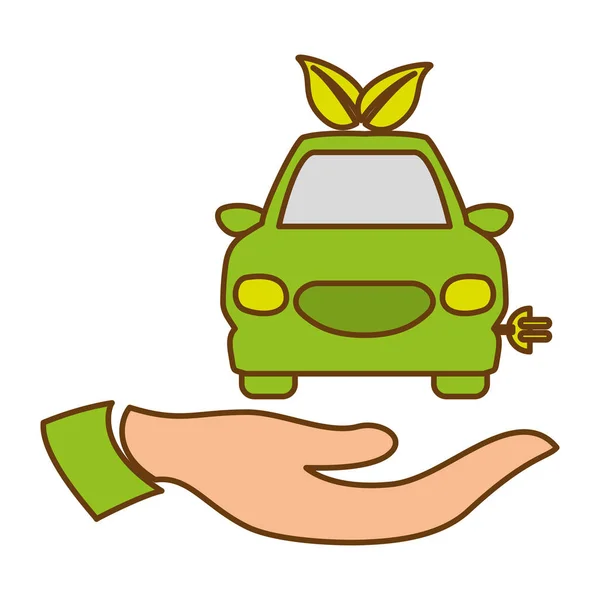 Diseño ecológico del coche — Vector de stock