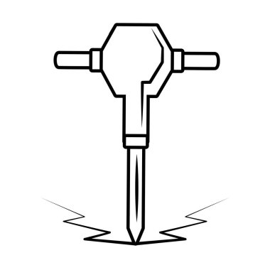 Jackhammer elektrikli araç inşaat anahat