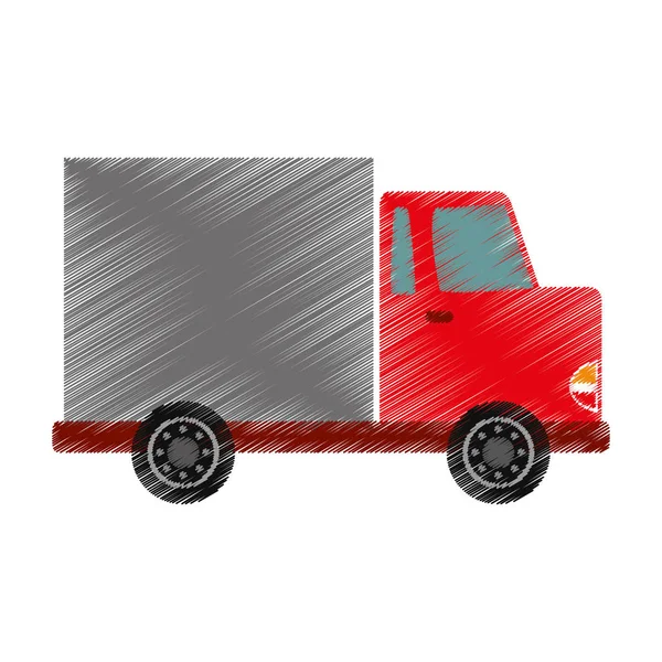 Entrega de envío de camiones — Vector de stock