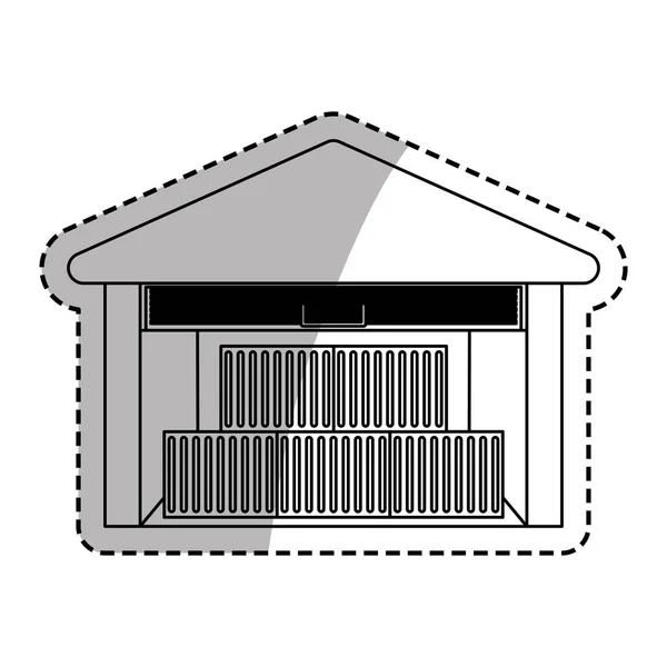 Storehouse delivery building — Stock Vector