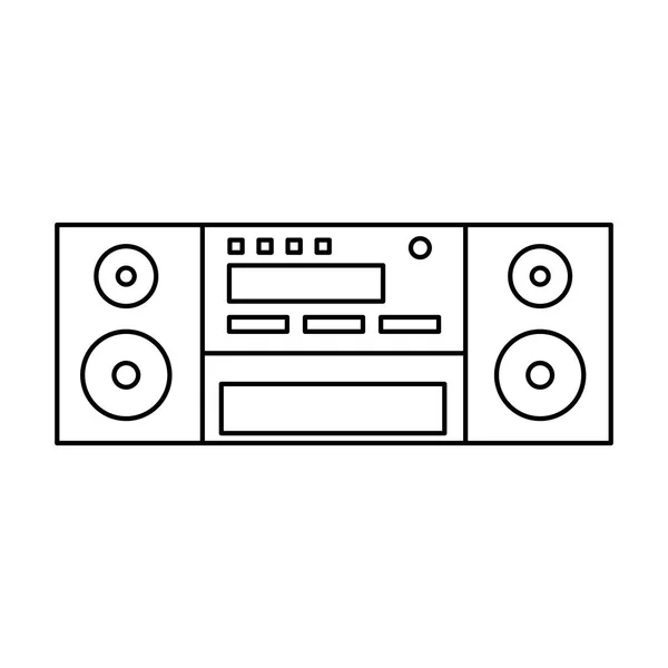 Vintage radio stéréo — Image vectorielle