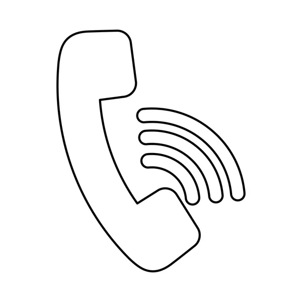 Telefoon met golven symbool — Stockvector