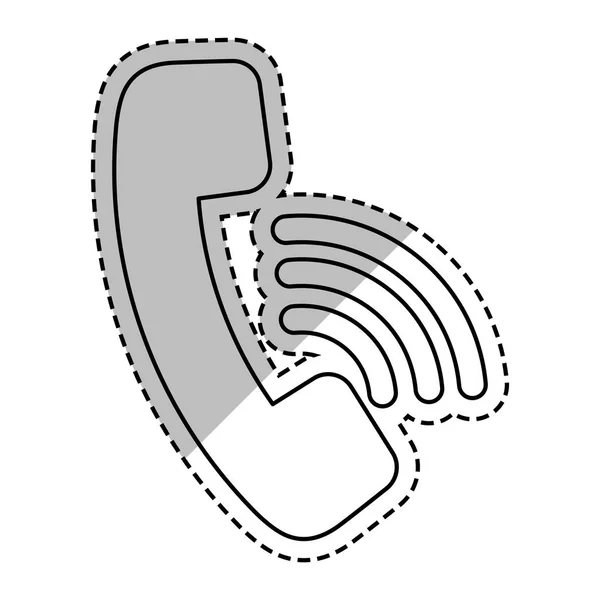 Teléfono con símbolo de ondas — Vector de stock