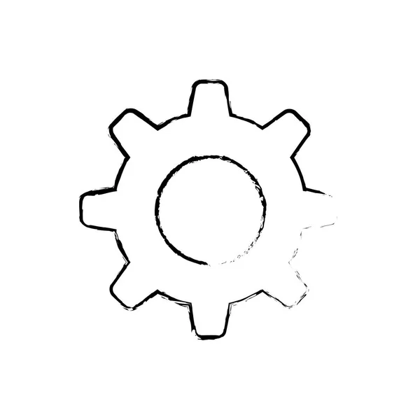 孤立的齿轮符号 — 图库矢量图片