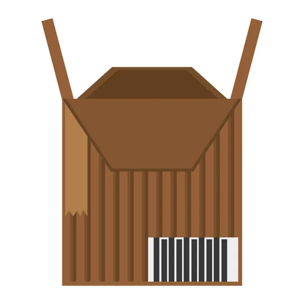 Caja del paquete icono de entrega de cartón — Vector de stock