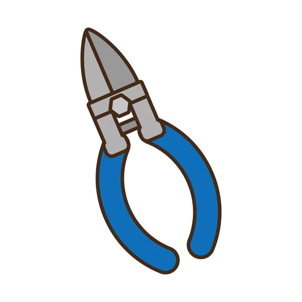 Alicate azul herramienta sujetadores reparación de contrucción — Vector de stock