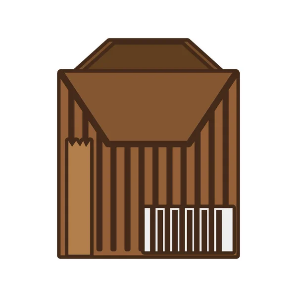 Γελοιογραφία πακέτο παράδοσης κουτί από χαρτόνι — Διανυσματικό Αρχείο