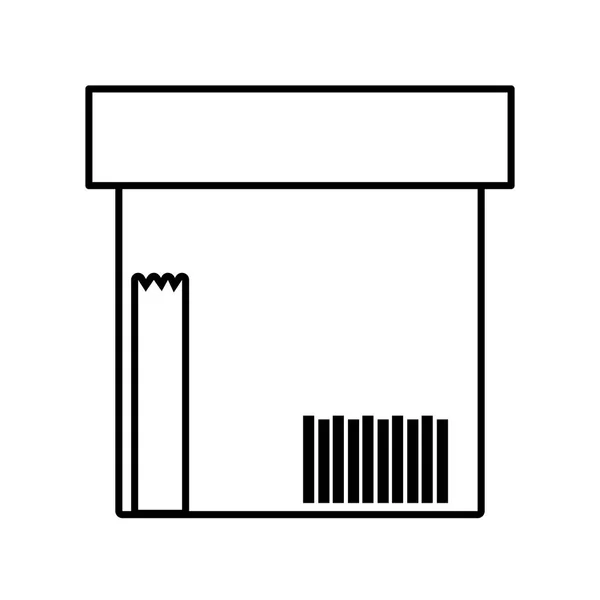 Paketkasten Karton Lieferung Symbol Umriss — Stockvektor