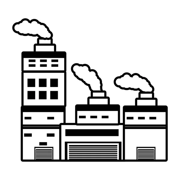 Umrisse von Schornsteinen der Bauindustrie — Stockvektor