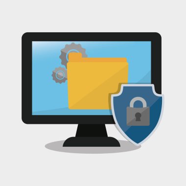 Internet güvenlik bilgisayar klasörü dişli