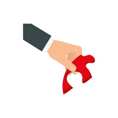 bulmaca parçası ile el